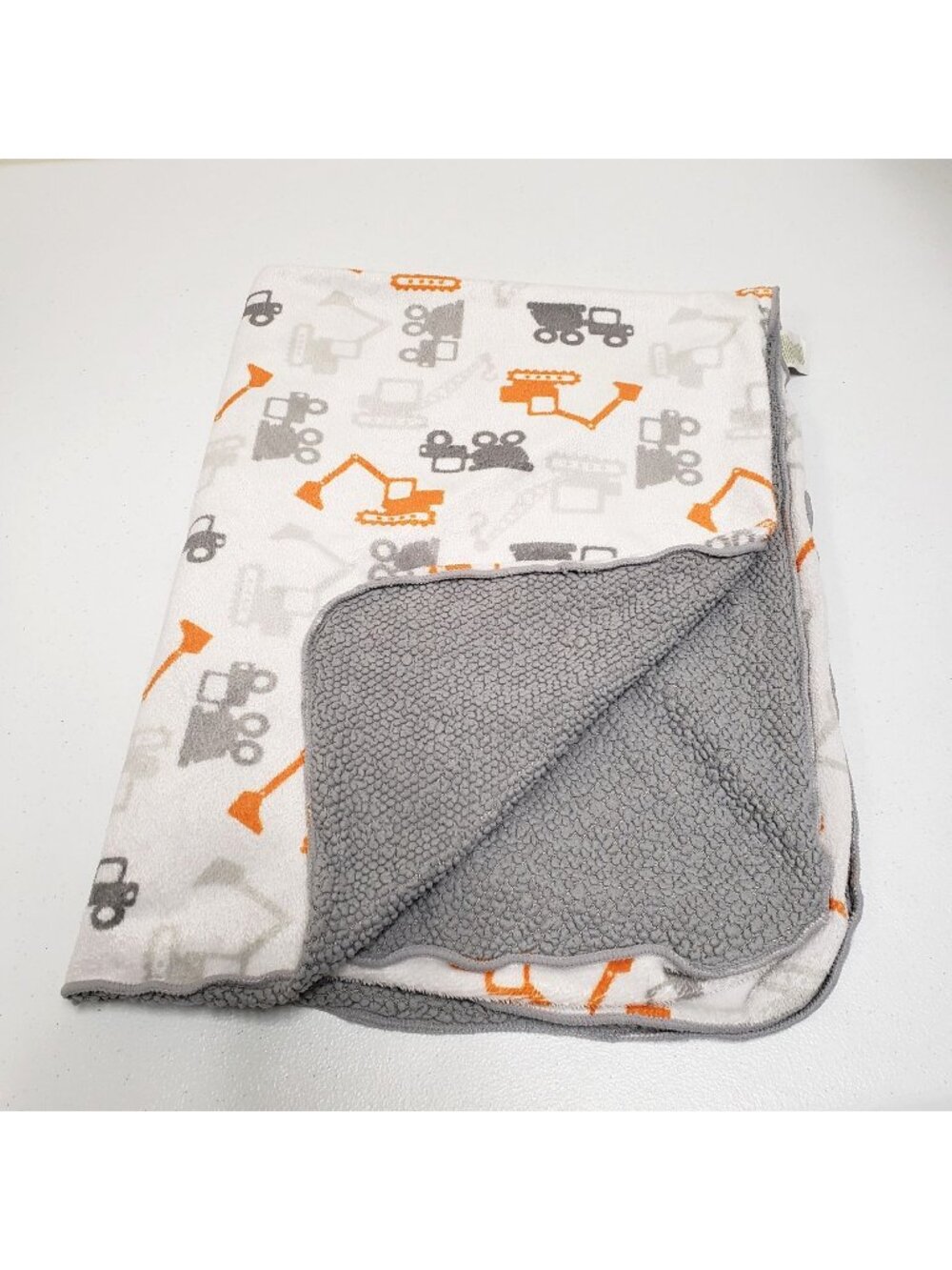 Circo Baby Blanket Excavator Dump Truck Construction Crane Target Gray